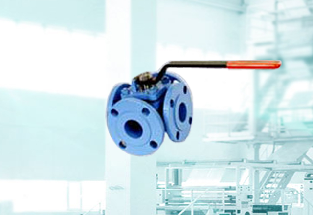 3 way Langed Plug Valve